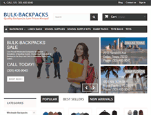 Tablet Screenshot of bulk-backpacks.com